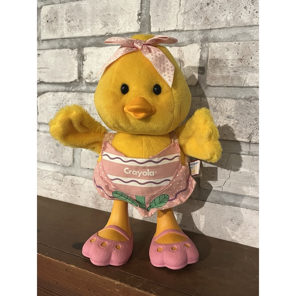 VINTAGE HALLMARK CRAYOLA DAFFADILLY YELLOW DUCK STUFFED PLUSH CIRCA 1990